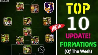 Top 10 UPDATE Best Formations To Reach Division 1 efootball 2024 Mobile  Best Formations [upl. by Ecnarret]