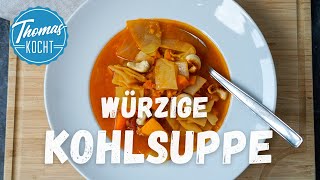 Würzige Kohlsuppe mit Süßkartoffeln  unglaublich gut [upl. by Tibold]