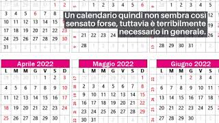 Calendario 2022 italiano con festività da stampare [upl. by Adali]