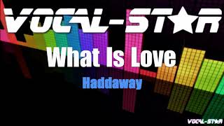 Haddaway  What Is Love Karaoke Version with Lyrics HD VocalStar Karaoke [upl. by Junieta728]