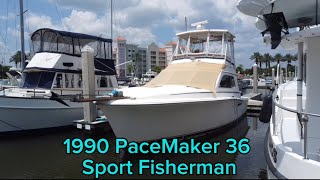 1990 PaceMaker 36 Sport Fisherman [upl. by Anerac]