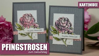 Pfingstrosen zum Geburtstag  Pfingstrosenpracht amp Pfingstrosenpoesie  Aquapainting [upl. by Netsyrc]