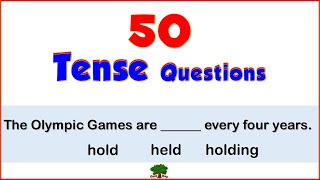 Tenses Quiz  50 Questions  Choose the Correct Verb Forms [upl. by Alaric]