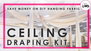 BUDGET WEDDING HOW TO HANG CEILING DRAPING KIT WITH 1MOUNT [upl. by Droflim991]