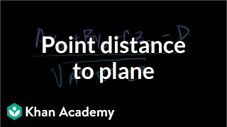 Point distance to plane  Vectors and spaces  Linear Algebra  Khan Academy [upl. by Kevan14]