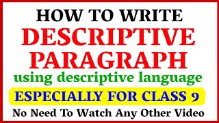 Descriptive Paragraph  Class 9 and Class 8  English  Everything You Must Know  By Be Smarty [upl. by Bringhurst119]