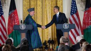 President Obama and President Karzai Press Availability [upl. by Minsk]