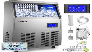 VEVOR 110V Commercial Ice Maker Machine 120130LBS24H 33LBS Storage Commercial Ice Machine Review [upl. by Judas107]