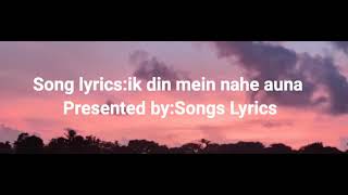 Ik din mein nahe hona punjabi song lyrics [upl. by Nicolau733]