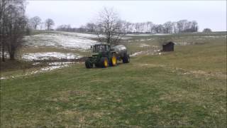 Gülle fahren 2013 mit John Deere 6410 und BSA Pumptankwagen [upl. by Aibonez]