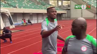 Osimhen Arrives at Super Eagles Training [upl. by Landa]