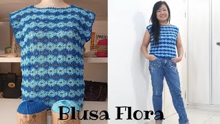 Blusa de crochê Flora [upl. by Aklog]