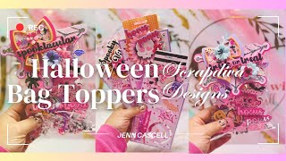 Halloween Bag Toppers DT Project Share and Process Video for Scrap Diva Designs [upl. by Danella]