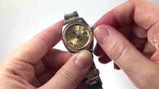 How to Set the Time and Date for the Rolex Lady Datejust [upl. by Feil]