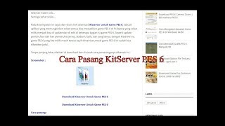 Terbaru Cara Mudah Pasang KitServer Di Game PES 6 [upl. by Cyrilla]