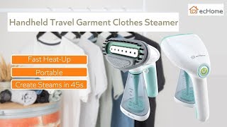 ecHome Fast HeatUp Handheld Travel Garment Clothes 1500W Steamer  GSB1500 [upl. by Norym937]