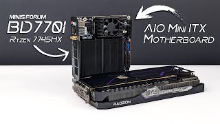 This AllNew Mini ITX Has A Powerful Built In AMD Zen 4 CPU BD770i Hands On [upl. by Ahsinid]