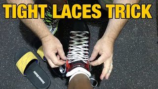 Quick trick to tie your hockey skate laces tighter  Reduce foot slippage [upl. by Nemrac]