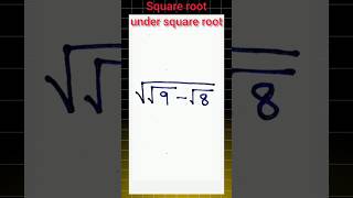 Square root under the square root Nice square root problemshorts squareroot olympiadytshorts [upl. by Tewfik789]