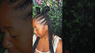 Half Knotless and Half stitch braids hairstyles braids knotlessbraids haircare braidstyles [upl. by Benny]