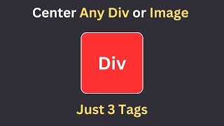 Most Easy way to center any div or image html css  Web development tricks [upl. by Azarcon]