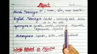 Abject✨📚Hindi and English meaning synonyms and antonyms also idioms and words related to Abject [upl. by Ayekim259]