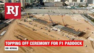 F1 Paddock Building topping off ceremony [upl. by Nnylg]