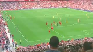 Mo Salah Celebration as Fans Chant his Song Liverpool vs CPalace [upl. by Peers]