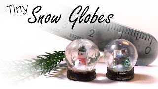 Tiny Snow Globes  Polymer Clay Tutorial [upl. by Oiracam]