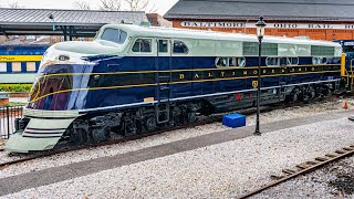 4K Unveiling of Beautifully Restored EMC EA Locomotive 51 BampO Railroad Museum [upl. by Macnair339]