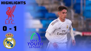 Liverpool 01 Real Madrid  UEFA Youth League u19 Highlights amp Goals [upl. by Randy]