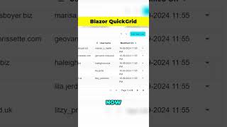 Blazor QuickGrid Filtering Pagination Sorting  dotnetcore blazor [upl. by Air]