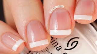 The EASIEST French Manicure Nail Tutorial Ever No Special Tools Needed  KELLI MARISSA [upl. by Eelatan]