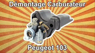 1 TUTO DU TONTON VALOCHE  Démontage Carburateur de PEUGEOT 103 [upl. by Enaira]