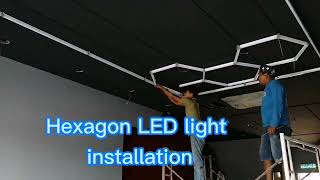 Hexagon LED light installation  Interior Renovation  Home amp Shop  CCT RENOVATION DAILY TIPS [upl. by Kurtz104]