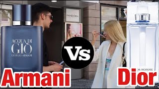 Acqua di Gio profondo vs Dior homme cologne  fragrance test [upl. by Nnahteb178]