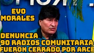 EVO MORALES CUESTIONA GOBIERNO DE ARCE POR CIERRE DE RADIOS COMUNITARIAS EN BOLIVIA [upl. by Sands]