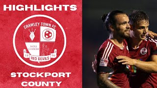 HIGHLIGHTS  Crawley Town vs Stockport County [upl. by Eelytsirk669]