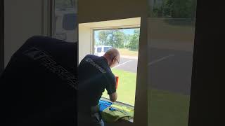 Installing Edge Ultra View window film in an office [upl. by Oivlis]