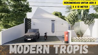 Ide rumah modern untuk Gen Z  5 x 12 meter [upl. by Amsed]