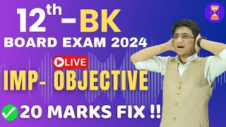 🔴Important Objectives for 12th Board Exams 2024  Objectives in Accounts  BookKeeping  Class 12th [upl. by Liz]