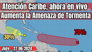 Atención Caribe aumenta la amaneza de tormenta México EEUU y Centroamérica lluvias envivo [upl. by Kroo]