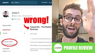 Upwork Profile Review Josip Copywriter [upl. by Muhcon]