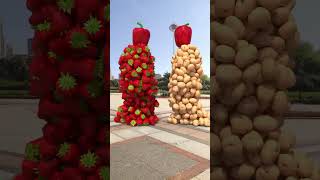 Vegetable Matching Effects 🤯3D Special Effects 3D Animation shorts vfxhd [upl. by Elrahc193]