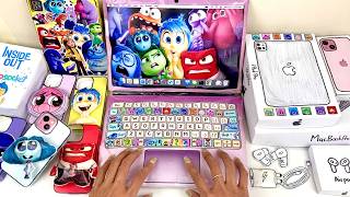 🌸Paper DIY🌸 INSIDE OUT 2 Apple Items BLIND BAG Unboxing How to make Inside Out Iphone Ipad Macbook [upl. by Dhruv367]