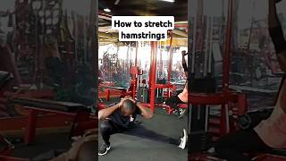 How to stretch hamstrings before workout hamstringstretches hamstringworkout [upl. by Manton]