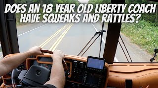 Test drive in an 18 year old Prevost Liberty Coach NON SLIDE 13 MIL NEW [upl. by Nitsua419]