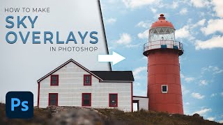 How To Apply Sky Overlays In Photoshop  FREE Sky Templates [upl. by Saeger]