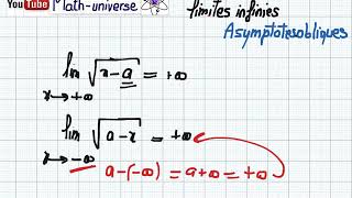 limites partie 5 3iemes années scientifiques asymptotes obliques [upl. by Anahahs]