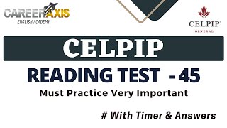 Celpip Reading Mock Test  Celpip Reading Practice Test [upl. by Femmine]